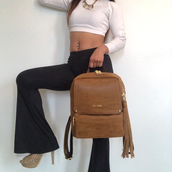 steve madden cognac backpack